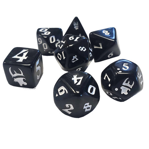 Munchkin Polyhedral Dice Set Black/White