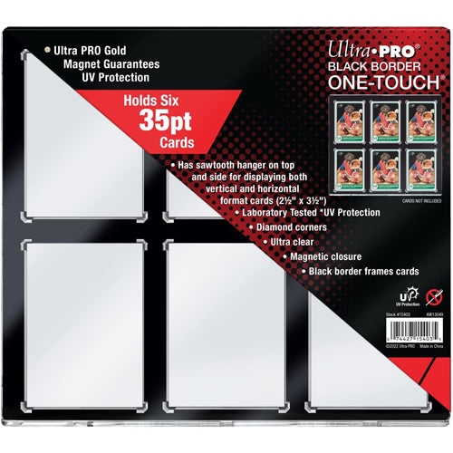 Ultra PRO - 35PT 6-Card UV ONE-TOUCH Magnetic Holder - Black Border
