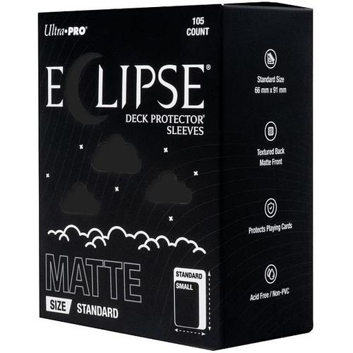 Eclipse Matte Standard Deck Protector Sleeves: Jet Black (105ct)