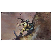 Artist Spotlight: Frank Frazetta - Warrior with Ball and Chain Black Stitched Playmat