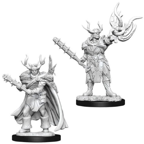 Pathfinder Deep Cuts Unpainted Miniatures (W10) - Male Half-Orc Druid
