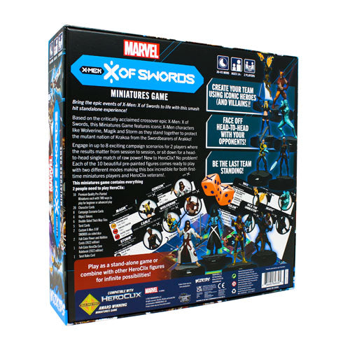 Marvel HeroClix: X-Men - X of Swords Miniatures Game Back