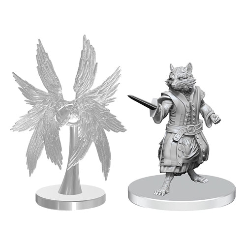 Procyal (Raccoon Agathion) & Zoaem (Ring Archon): Pathfinder Battles Deep Cuts Unpainted Miniatures