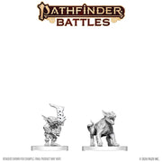 Pathfinder Battles Deep Cuts Unpainted Miniatures: Goblin Commando & Goblin Dog