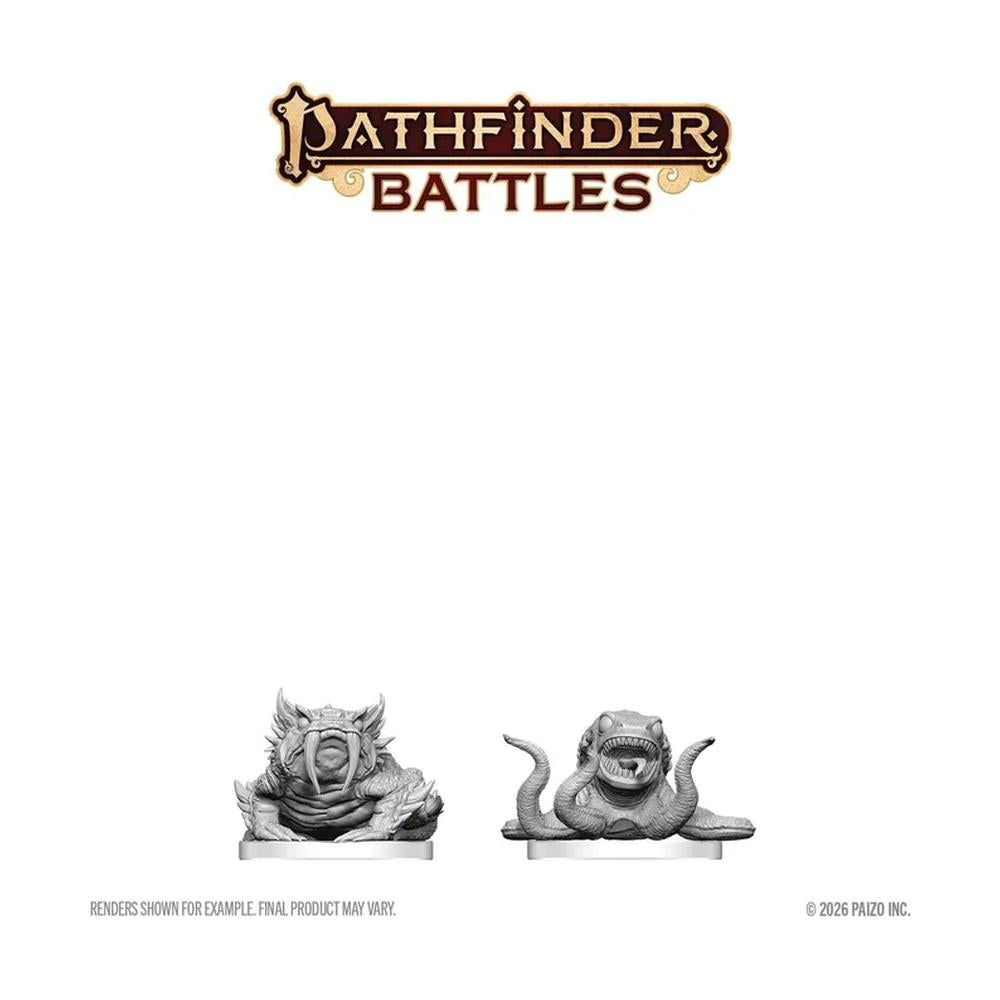 Pathfinder Battles Deep Cuts Unpainted Miniatures: Bogwid & Slurk