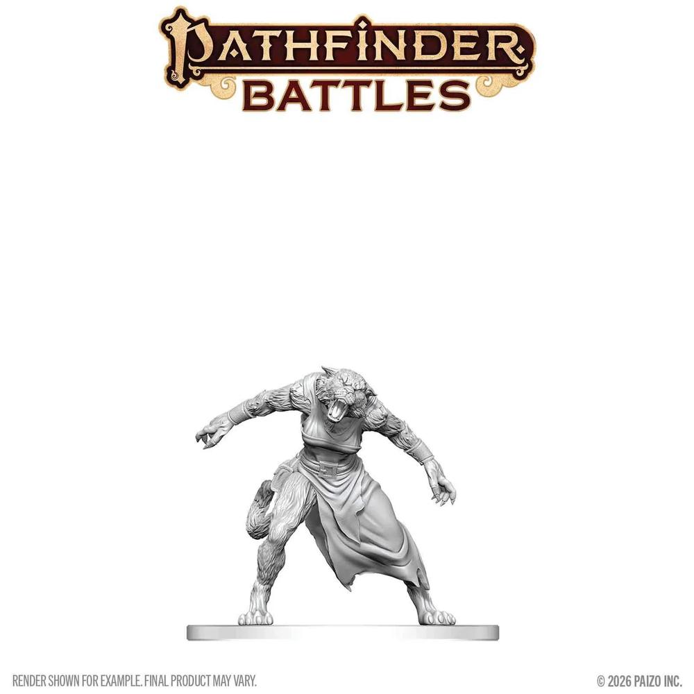 Pathfinder Battles Deep Cuts Unpainted Miniatures: Weretiger