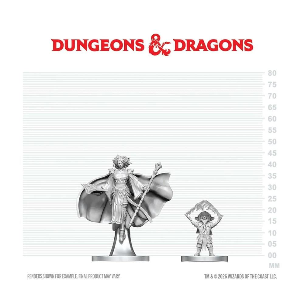 D&D Nolzur's Marvelous Unpainted Miniatures: Gnome Warlock & Aasimar Wizard (W29)