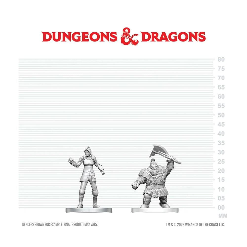 D&D Nolzur's Marvelous Unpainted Miniatures: Cultist of Bane & Dwarf Zhentilar Soldier (W29)