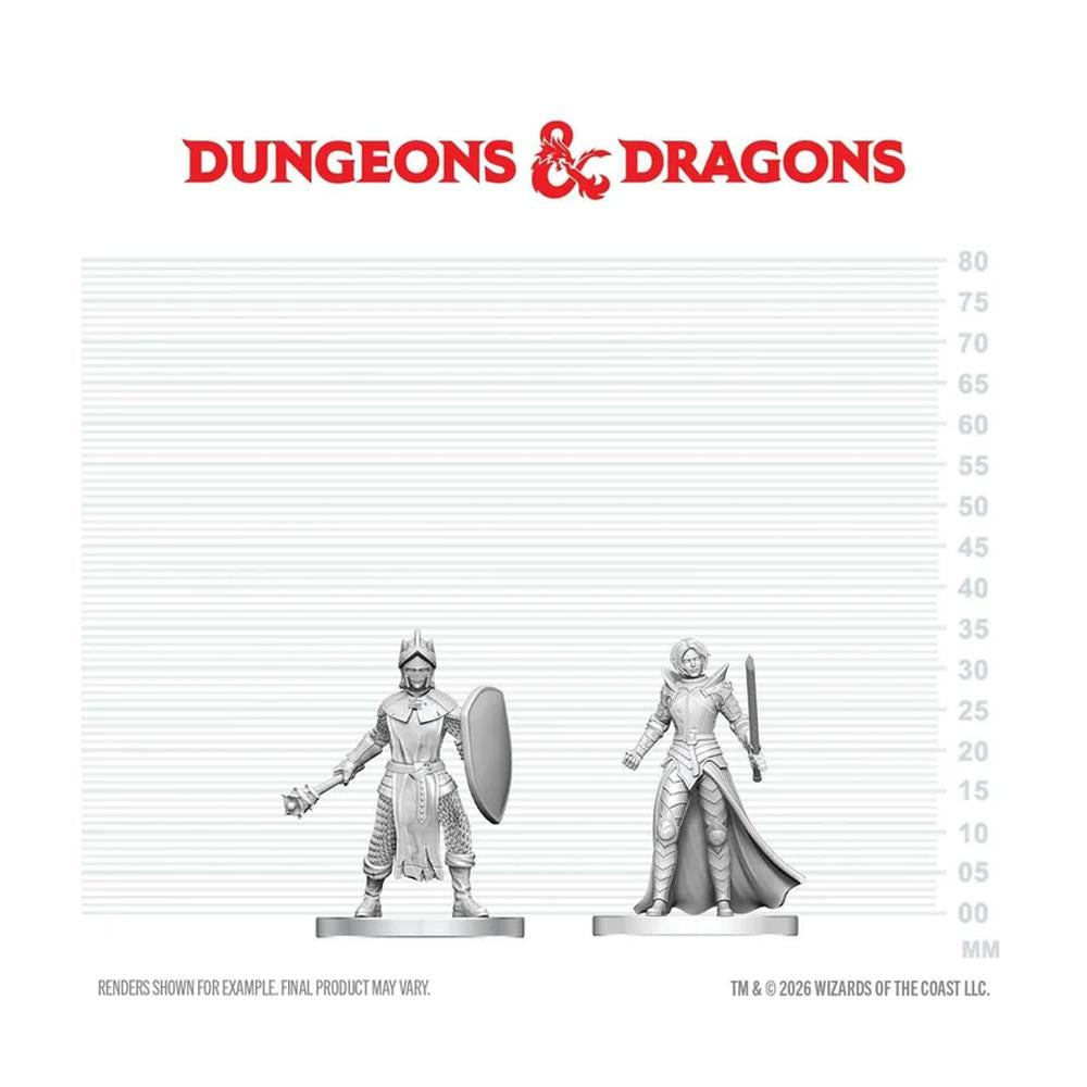 D&D Nolzur's Marvelous Unpainted Miniatures: Black Gauntlet & Zhentilar Paladin of Bane (W29)