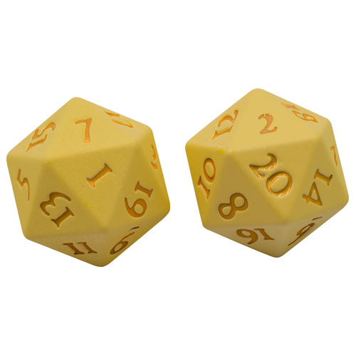 Ultra Pro - Vivid Heavy Metal D20 Dice Set 2 Pack - Yellow