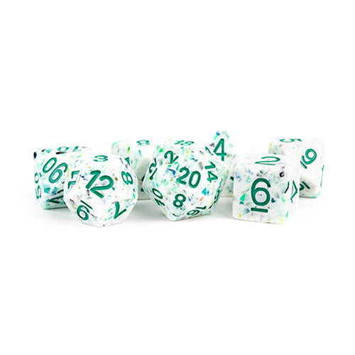 Fanroll - 16mm Resin Polyhedral Dice Set: Recycled Rainbow