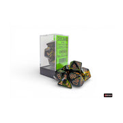 Chessex - Brush Polyhedral 7 Dice Set - Deep Forest/Gold