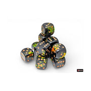 Chessex - Brush 16mm D6 Dice Block - Deep Forest/ Gold