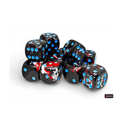 Chessex - Brush 16mm D6 Dice Block - Dark Side/ Blue