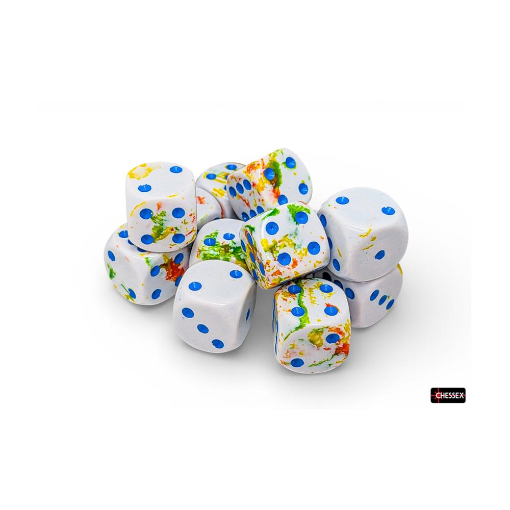 Chessex - Brush 16mm D6 Dice Block - Breezy/Blue