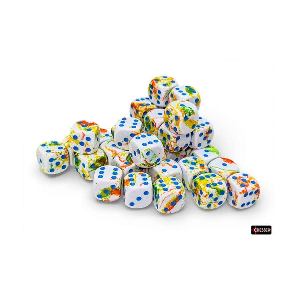 Chessex - Brush 12mm D6 Dice Block - Breezy/Blue