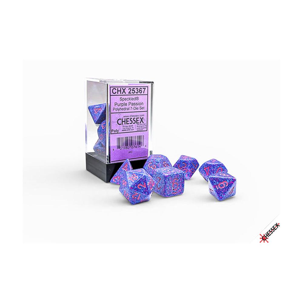 Chessex - Speckled Polyhedral 7-Die Set - Purple Passion