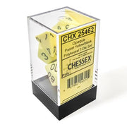 Chessex - Opaque Pastel Polyhedral 7 Dice Set - Yellow/Black