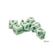 Chessex - Opaque Pastel Polyhedral 7 Dice Set - Green/Black