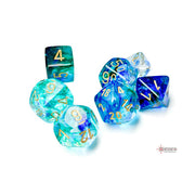 Chessex - Nebula Polyhedral 7 Dice Set - Luminary Oceanic Gold