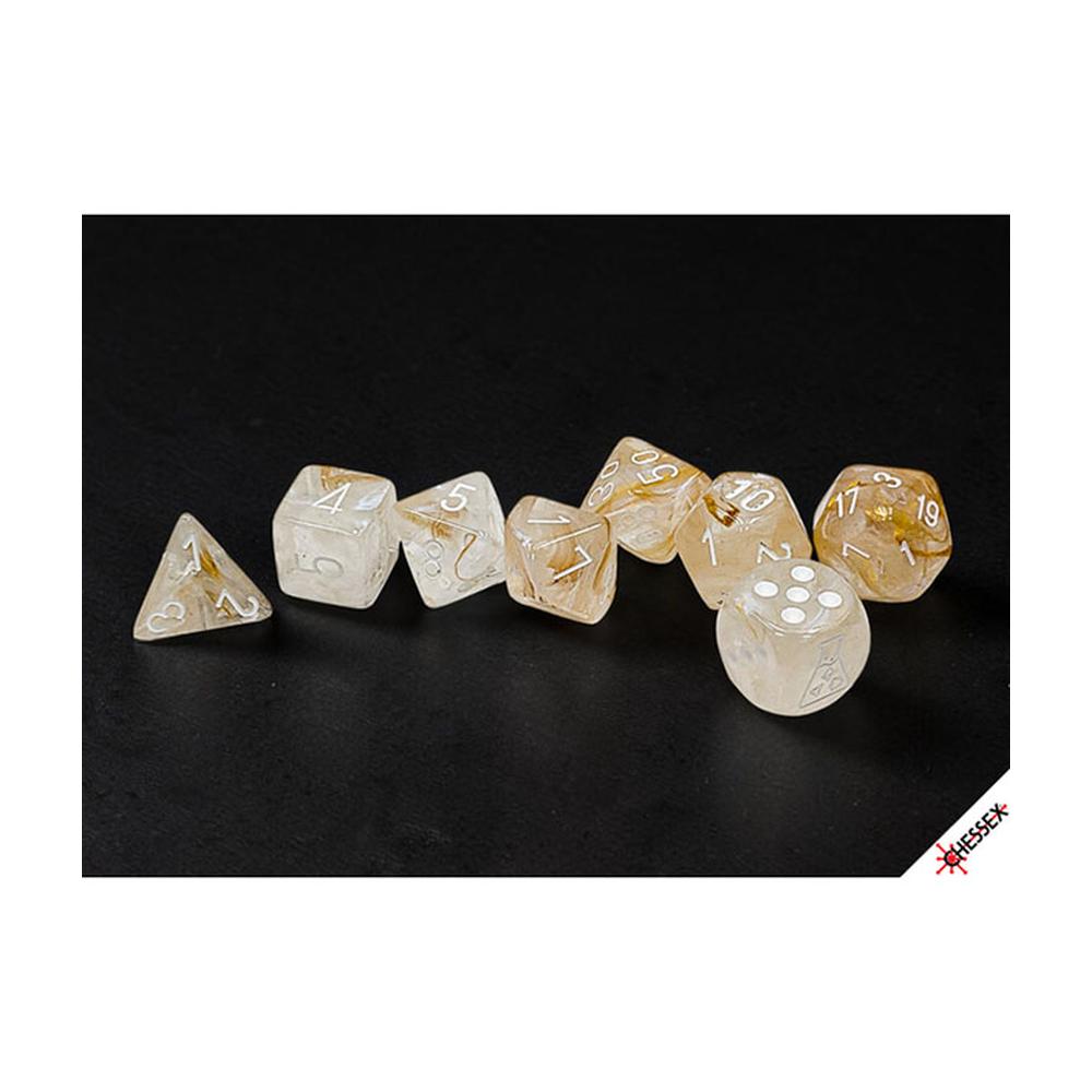 Chessex - Lab Dice 10 Borealis - Champagne/White