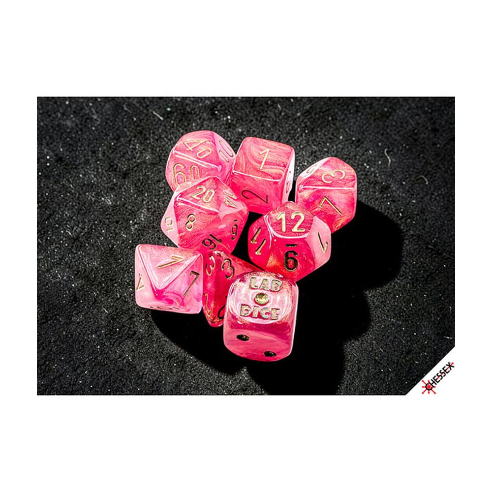 Chessex - Lab Dice 10 Shimmer - Ignis/Gold
