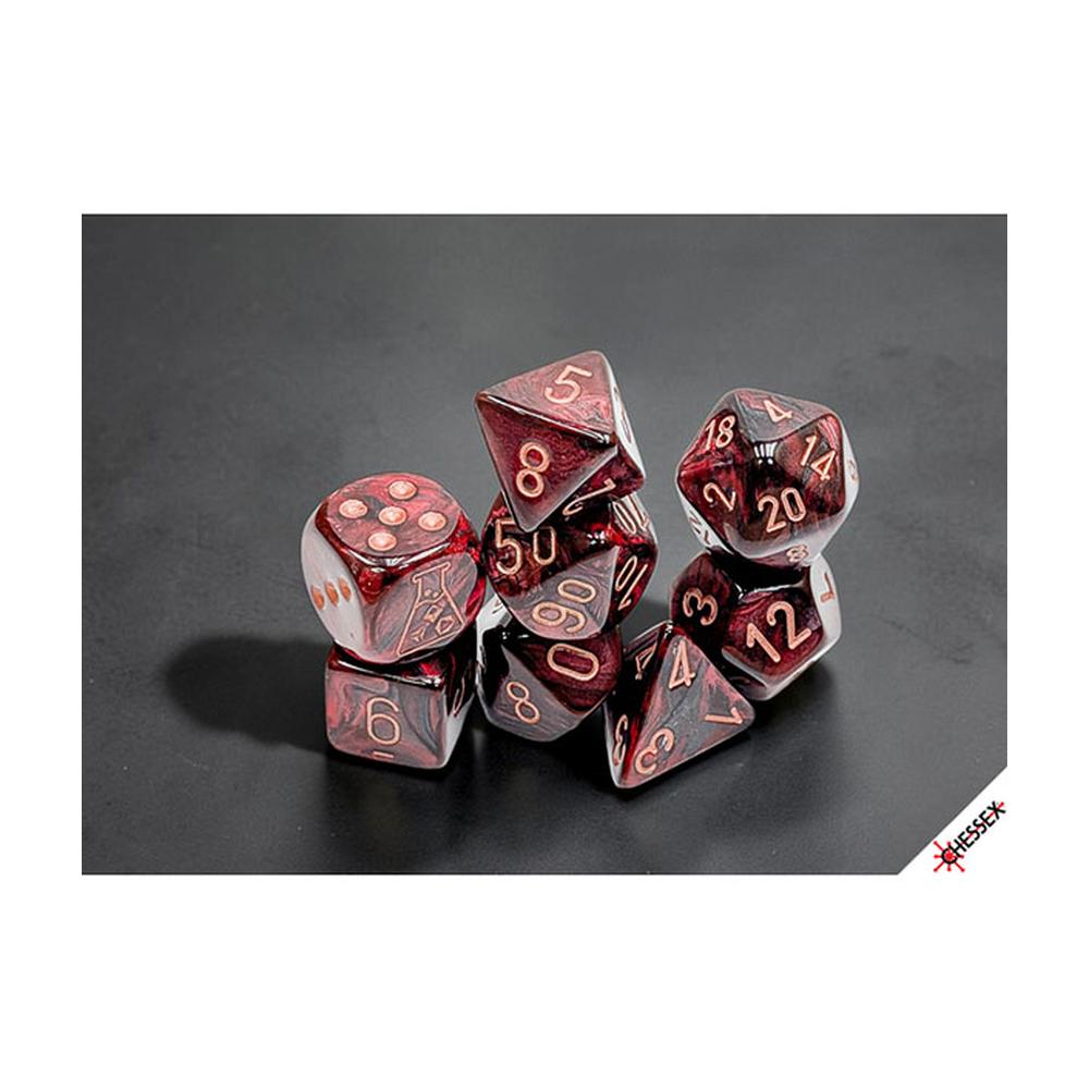 Chessex - Lab Dice 10 Lustrous - Gothic/Copper