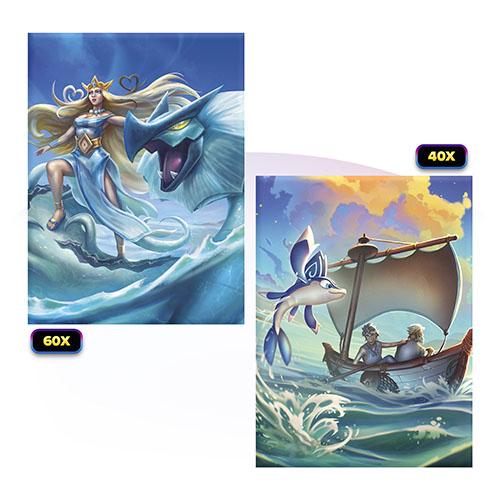 Elestrals TCG - Lifestream Lochagon Champion of Aphrodite Card Sleeves 100pk