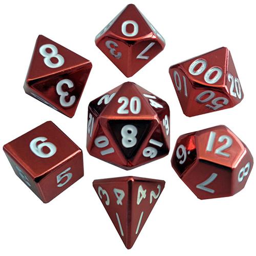 Fanroll - 16mm Metal Polyhedral Dice Set: Red