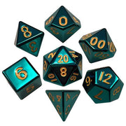 Fanroll - 16mm Metal Polyhedral Dice Set: Turquoise