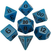 Fanroll - 16mm Acrylic Polyhedral Dice Set: Glow Blue