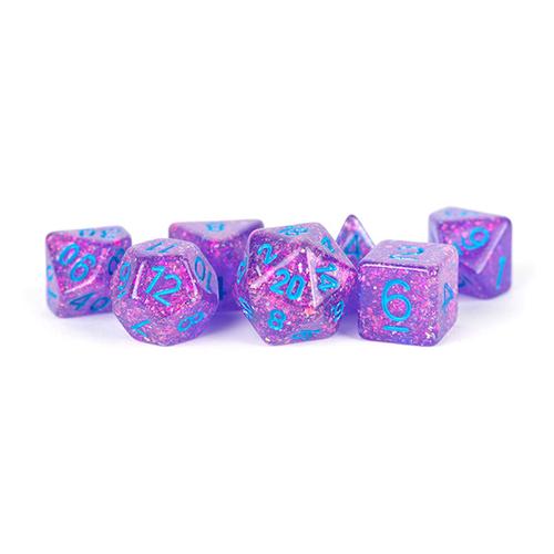Fanroll - 16mm Resin Polyhedral Dice Set: Flash Purple