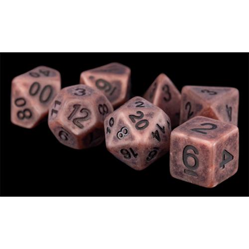 Fanroll - 16mm Resin Polyhedral Dice Set: Ancient Copper