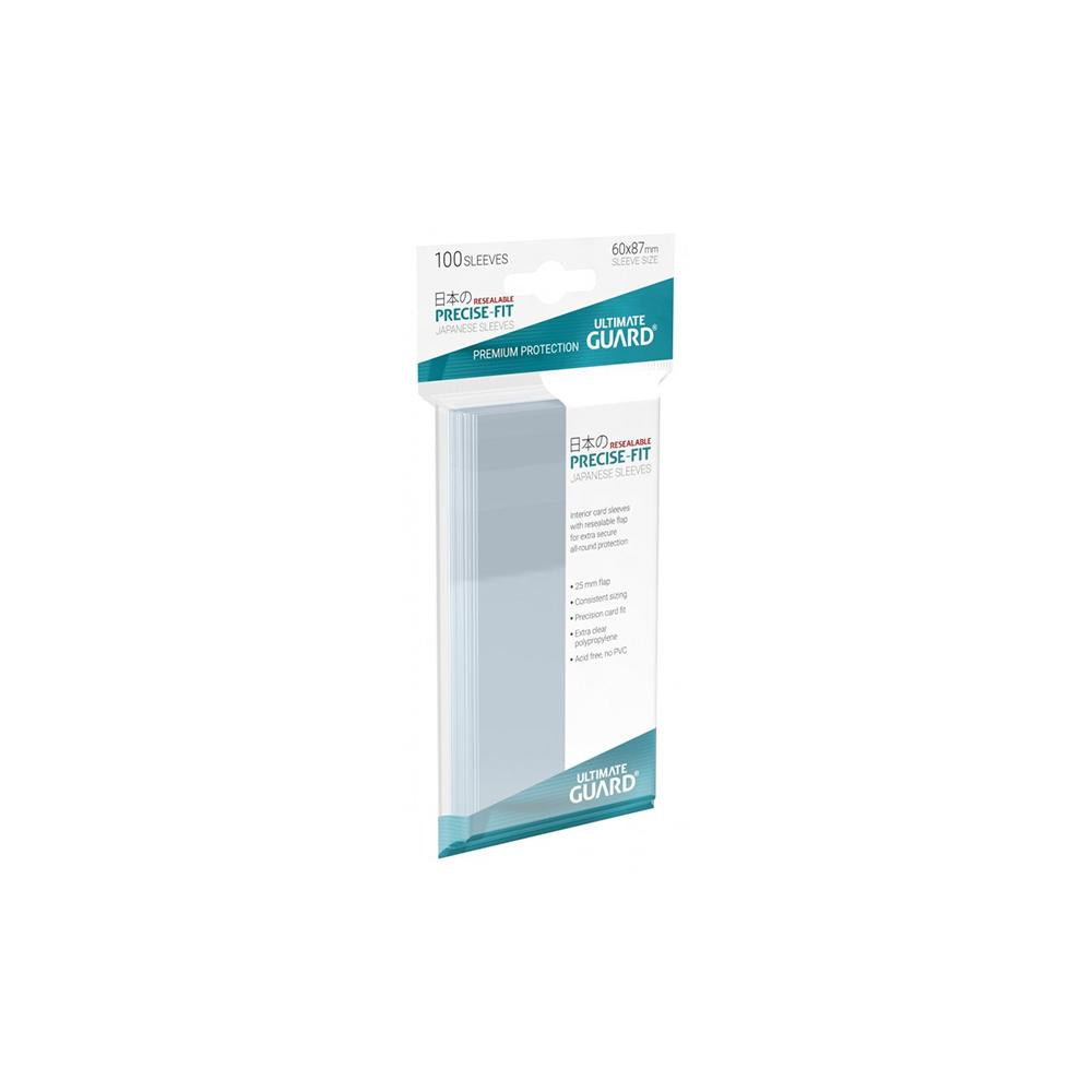 Ultimate Guard - Precise-Fit Sleeves Resealable Japanese Size - Transparent 100pk