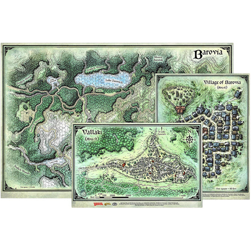 Curse of Strahd - Map Set (24"x16", 9"x12", 8"x13")
