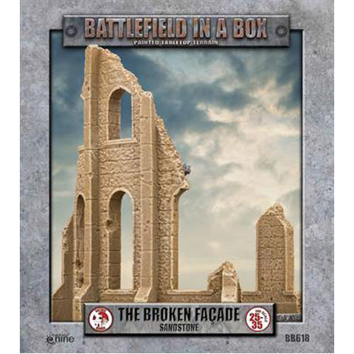 Gothic Battlefields - Broken Façade - Sandstone (x2) 30mm