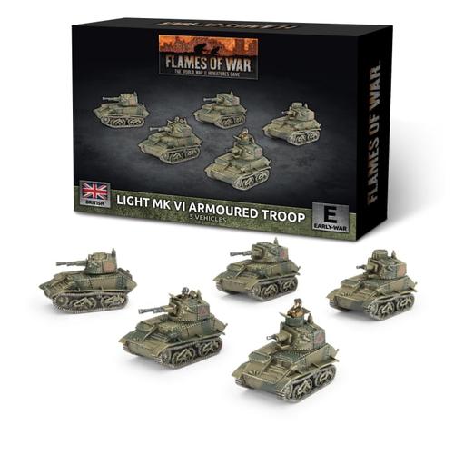 Flames of War: British - Vickers Light Mk VI Troop (x5, Plastic)