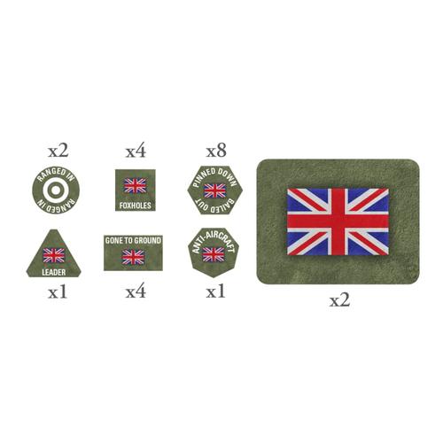 Flames of War: British - British EW Tokens (x20) and Objectives (x2)