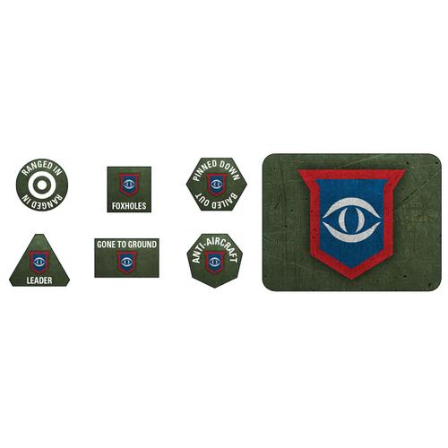 Flames of War: Guards Armoured Division Tokens (x20) & Objectives (x2)