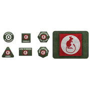 Flames of War: 7th Armoured Division Tokens (x20) & Objectives (x2)