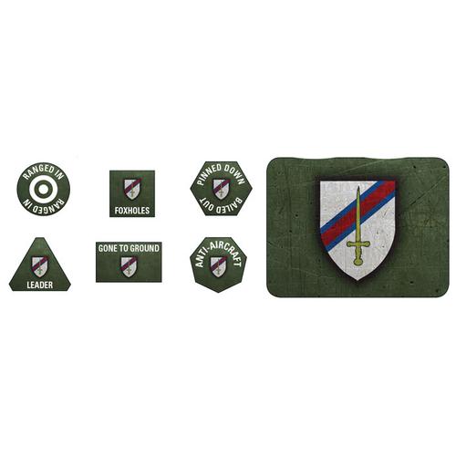 Flames of War: 6th Guards Tank Brigade Tokens (x20) & Objectives (x2)