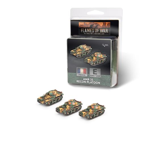 Flames of War: French - Renault AMR 35 Recon Platoon (x3)