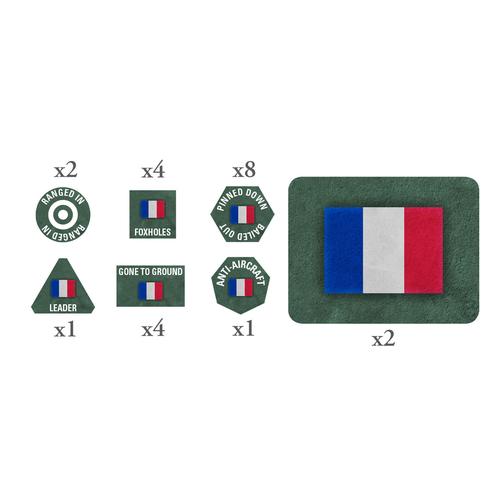 Flames of War: French - EW Tokens (x20) and Objectives (x2)