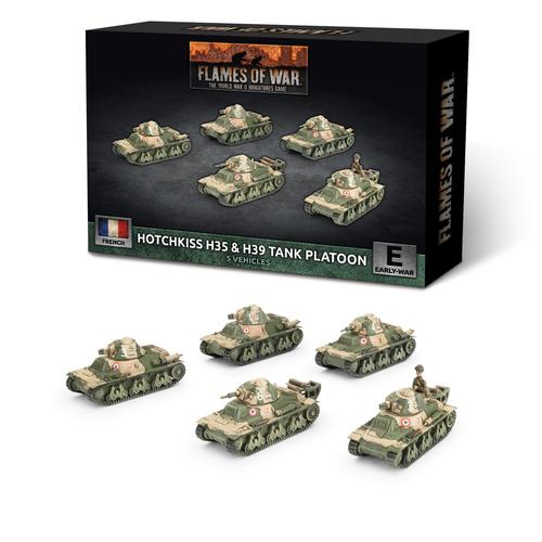 Flames of War: French - H35 / H39 Hotchkiss Tank Platoon (x5 Plastic)
