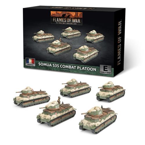 Flames of War: French - S-35 Somua Tank Platoon (x5 Plastic)