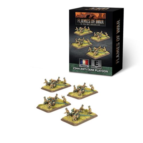 Flames of War: French - Hotchkiss 25mm Anti-tank Platoon (x4 guns)