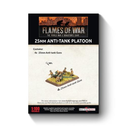 Flames of War: French - Hotchkiss 25mm Anti-tank Platoon (x4 guns)