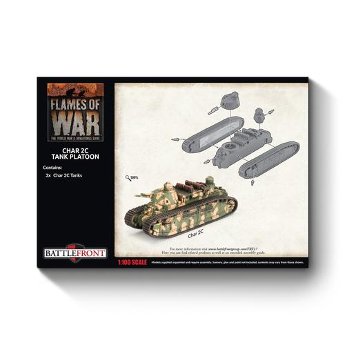 Flames of War: French - Char 2C Tank Platoon (x3)