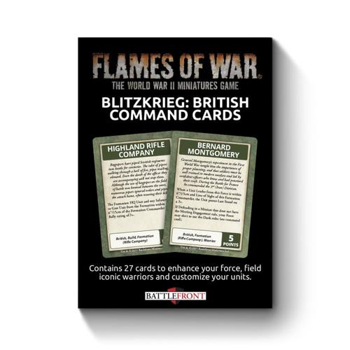 Flames of War: Blitzkrieg British Command Cards (x27 cards) - Limited Edition