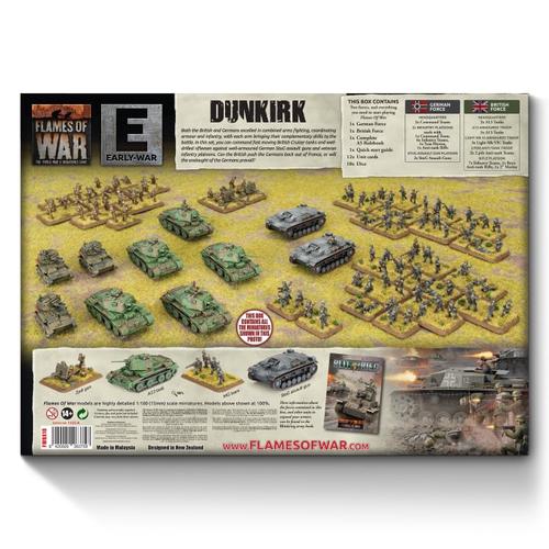 Flames of War : Dunkerque - Ensemble de Démarrage Britannique contre Allemand (Plastique)